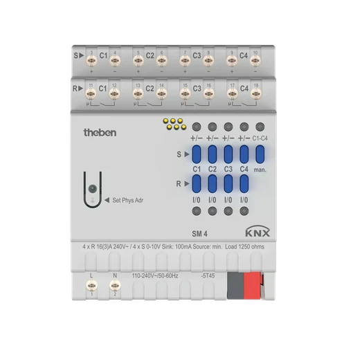 theben SM 4 KNX 4-Way Switching and Dimming Actuator (4940310)