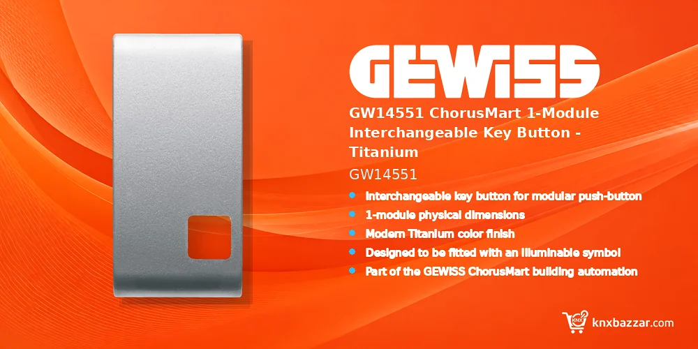 GEWISS GW14551 Titanium Key Button