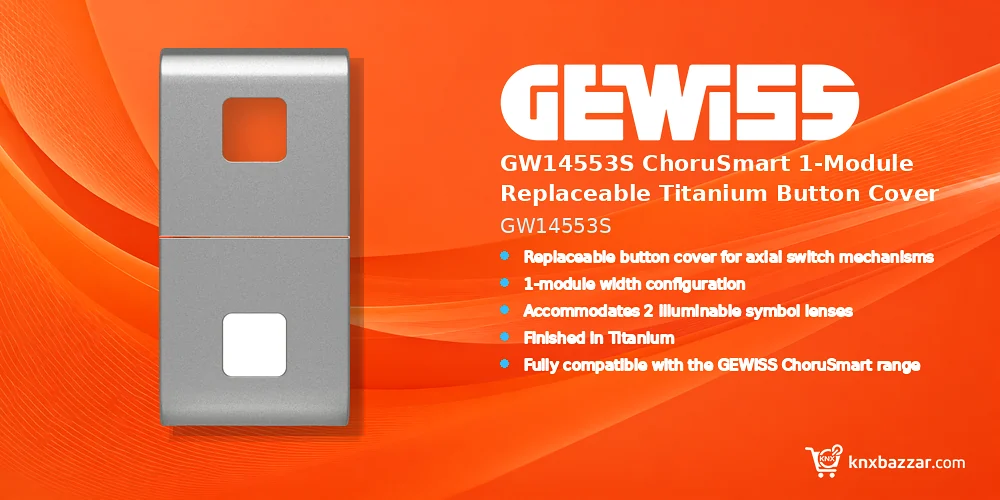GEWISS GW14553S Titanium Button Cover