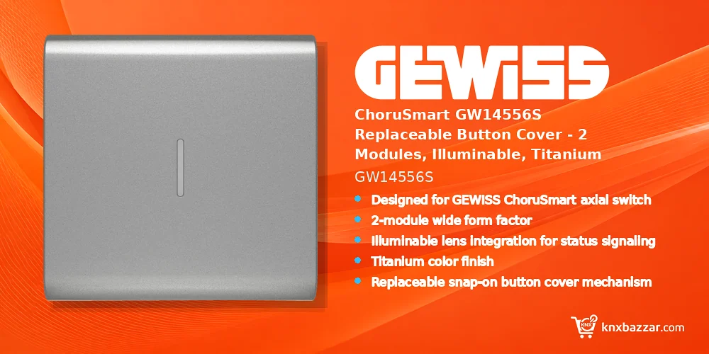 GEWISS GW14556S titanium button cover