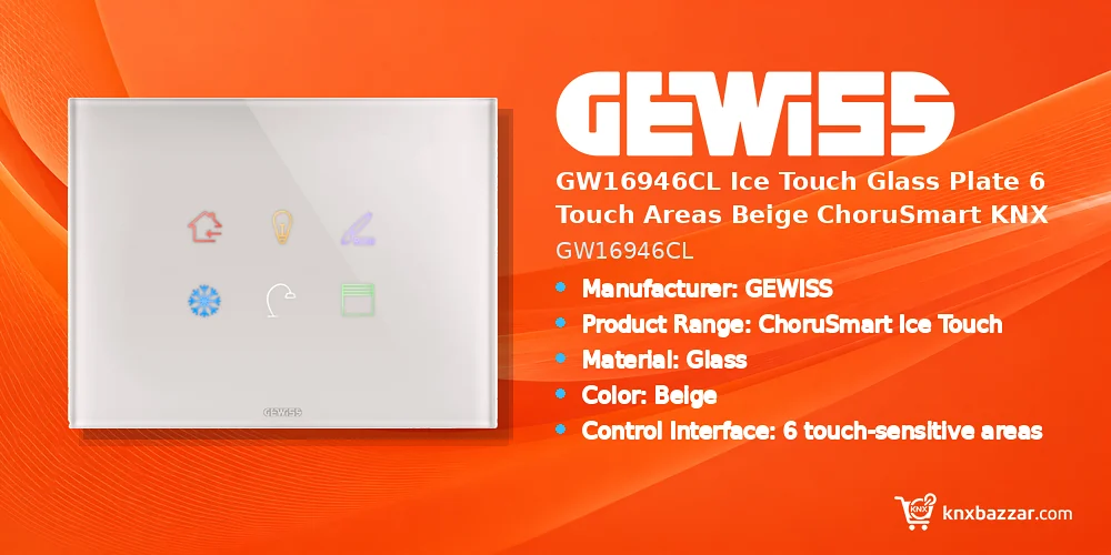 GEWISS GW16946CL KNX glass plate