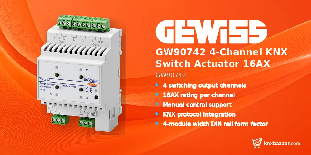 GEWISS GW90742 KNX Switch Actuator