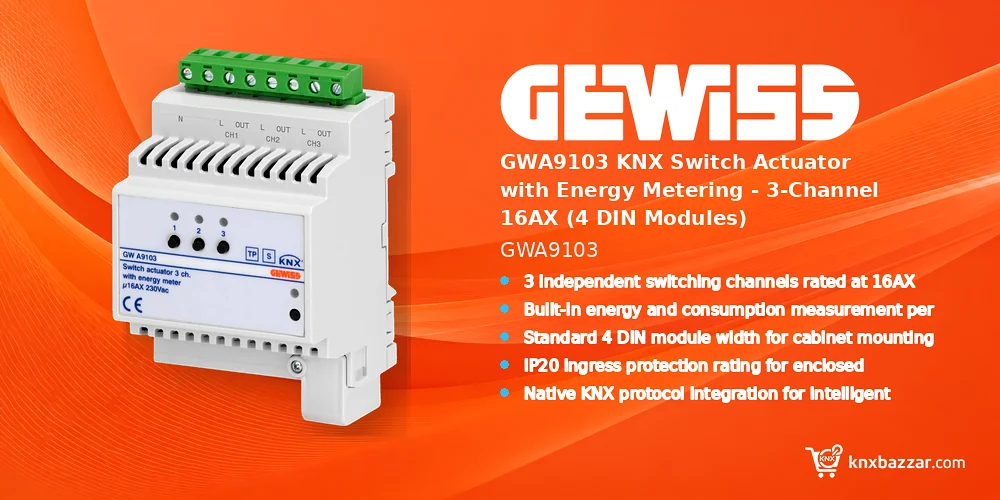 GEWISS GWA9103 KNX switch actuator
