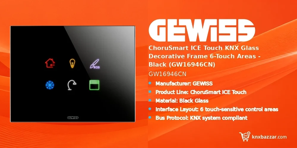 GEWISS GW16946CN KNX glass frame