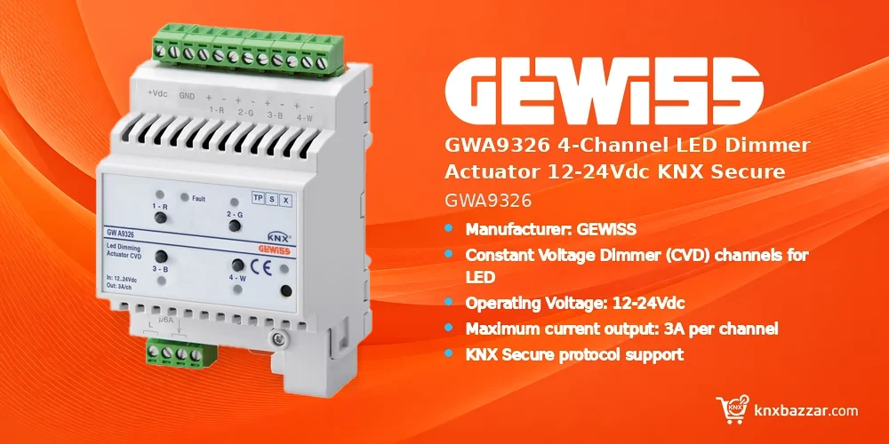 GEWISS GWA9326 KNX Dimmer Actuator