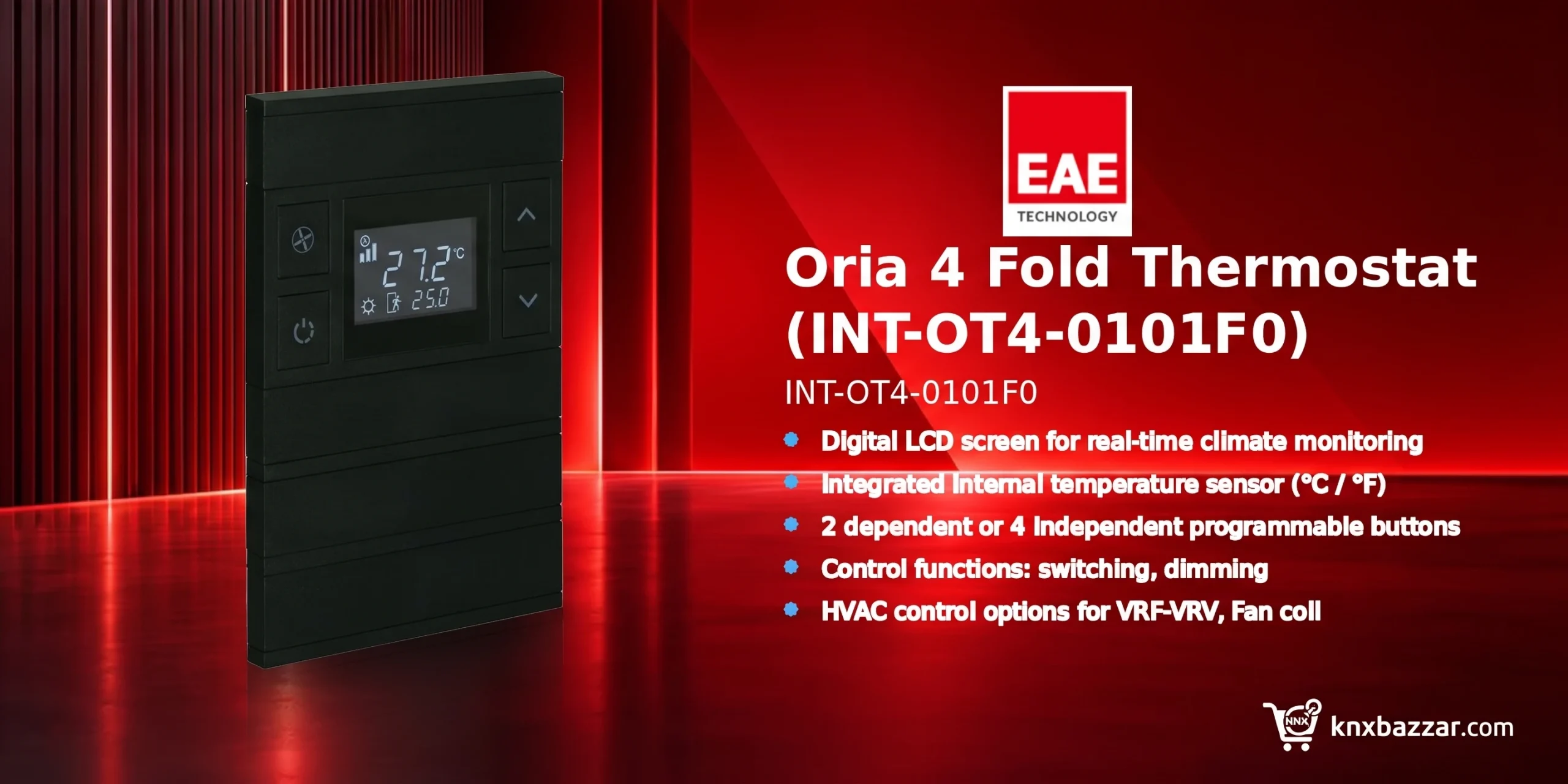 EAE Oria 4 Fold Thermostat INT-OT4-0101F0